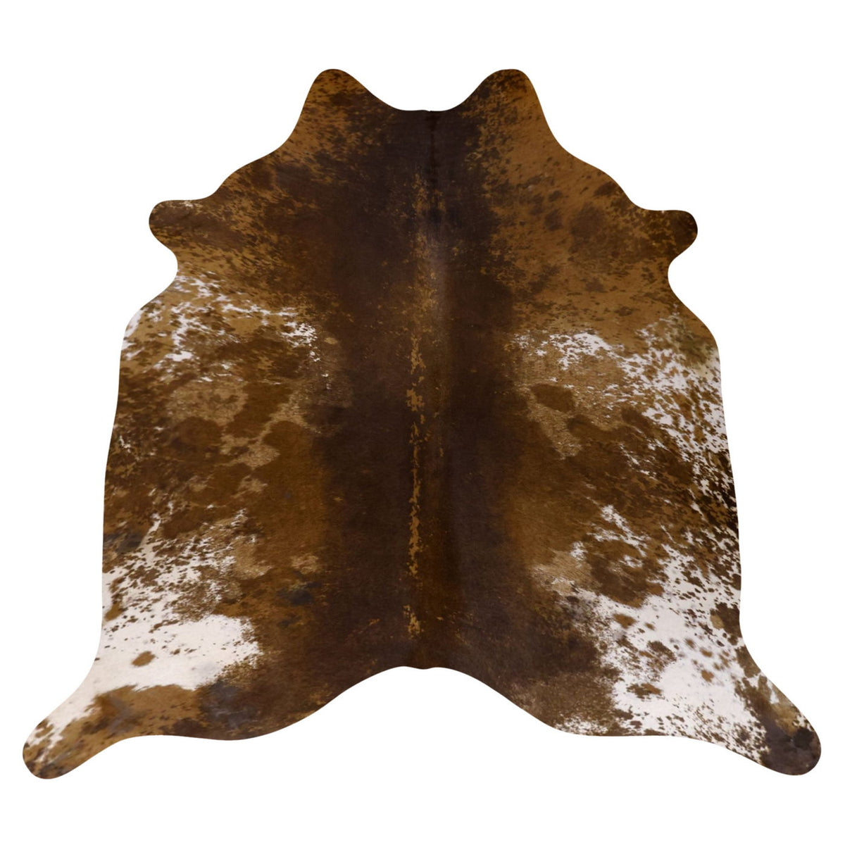 Natural Brazilian Cowhide Rug - Chocolate, Mocha & Ivory