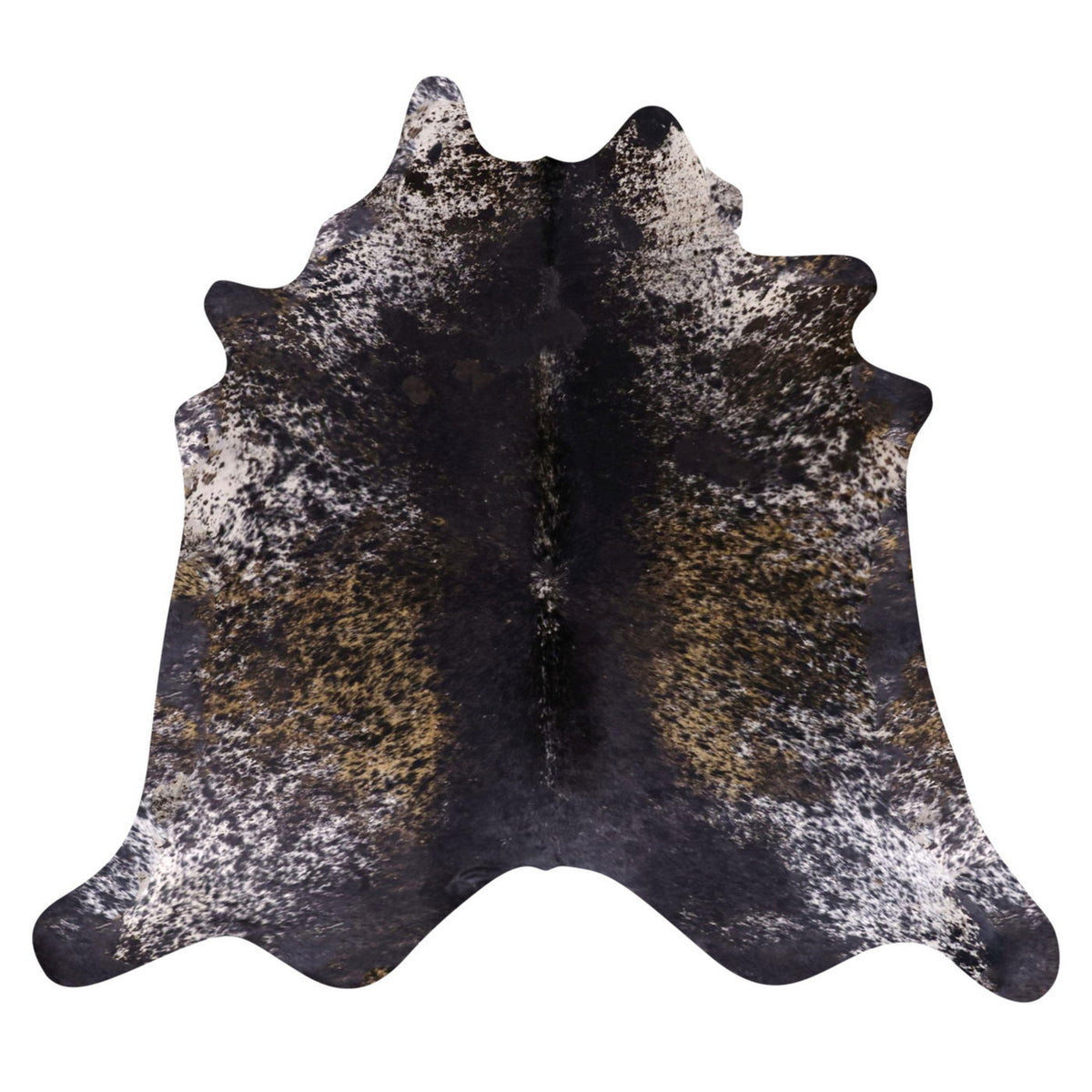 Natural Brazilian Cowhide Rug - Ivory, Caramel & Espresso