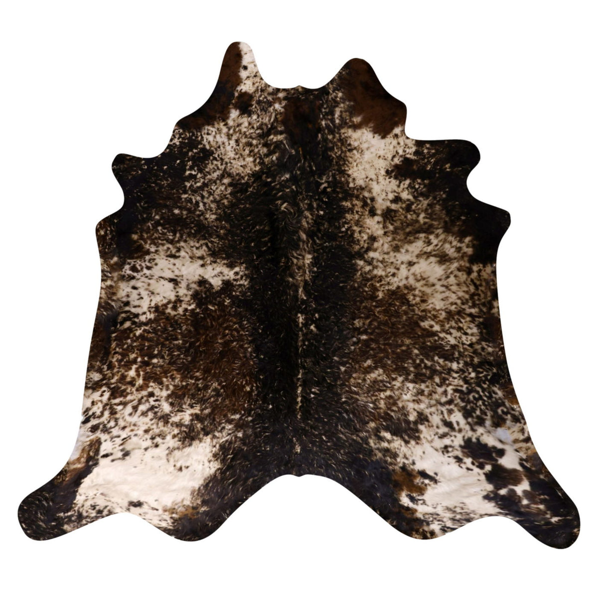 Natural Brazilian Cowhide Rug - Espresso, Chocolate & Ivory