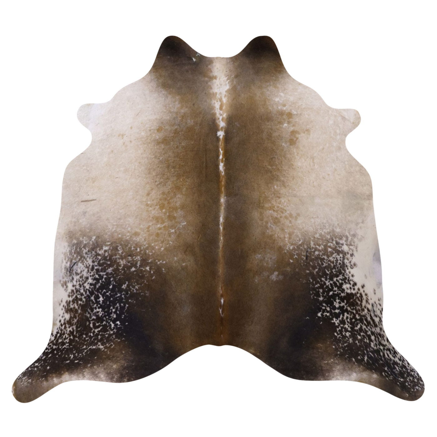 Natural Brazilian Cowhide Rug - Ivory, Chocolate & Espresso