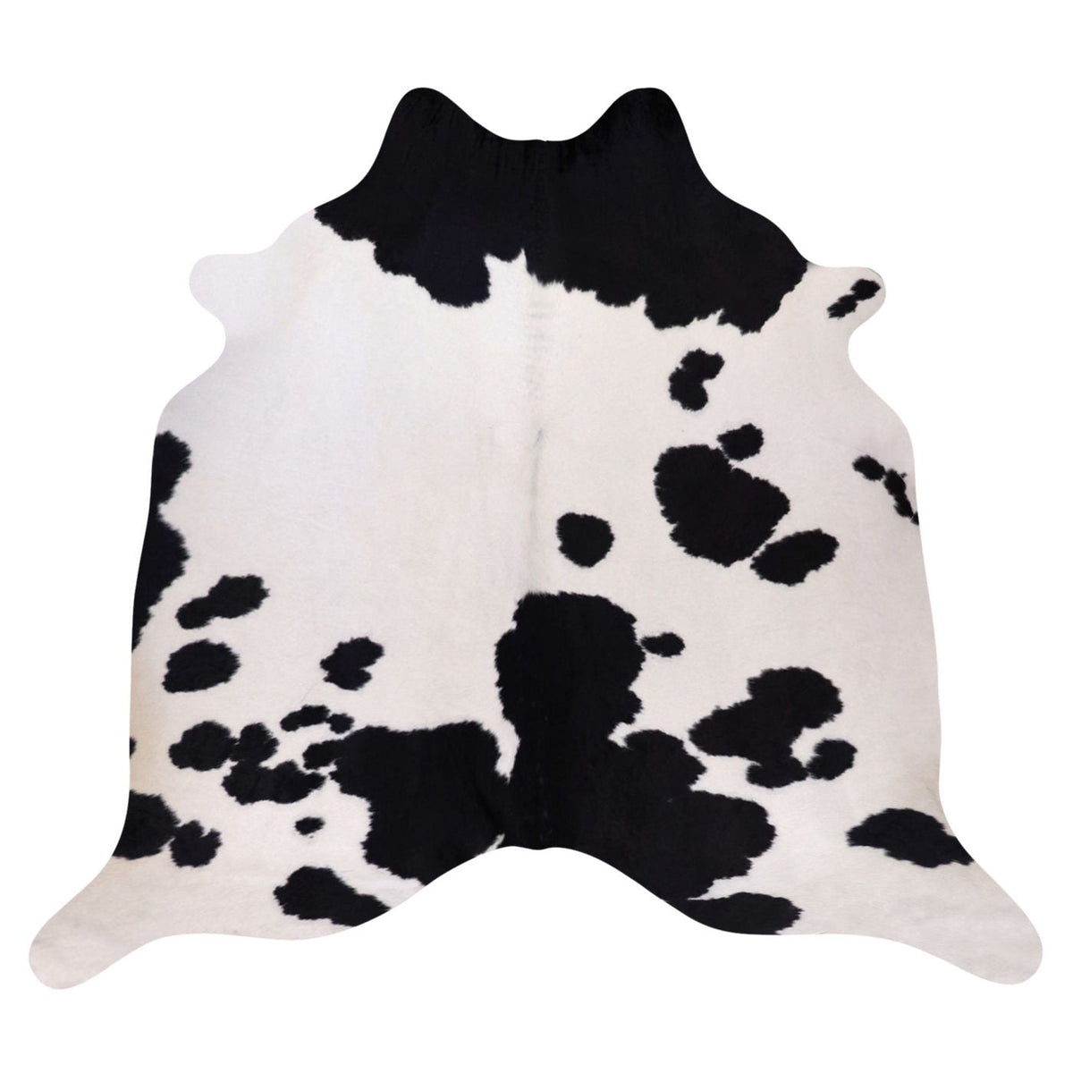 Natural Brazilian Cowhide Rug - Ivory & Espresso