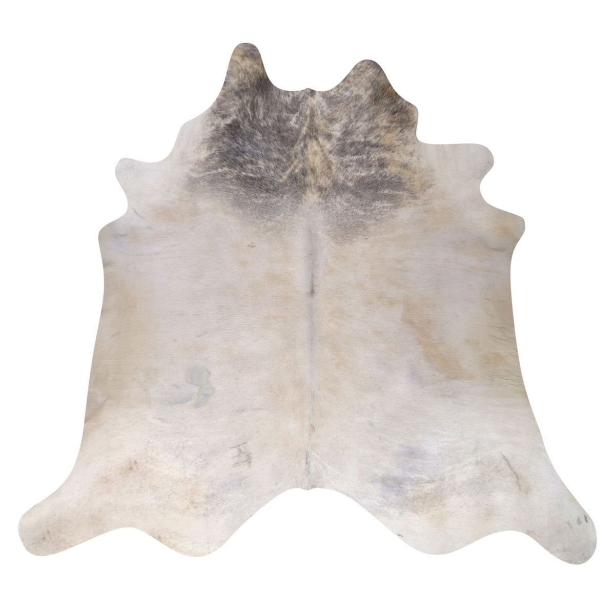Natural Brazilian Cowhide Rug - Ivory & Grey