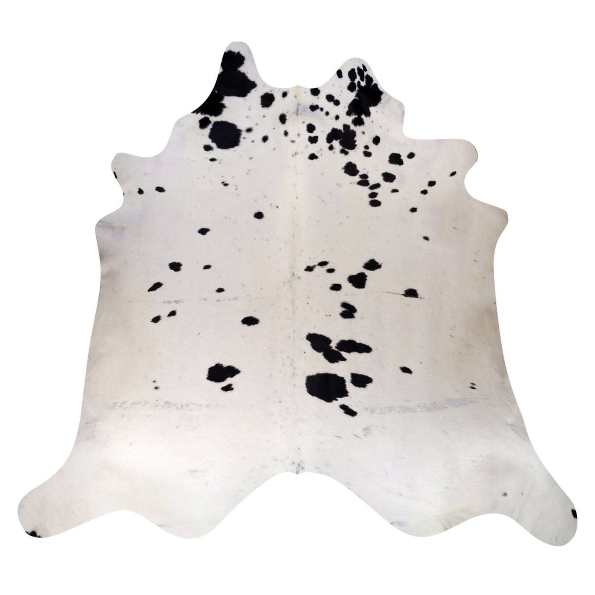 Natural Brazilian Cowhide Rug - Ivory & Espresso