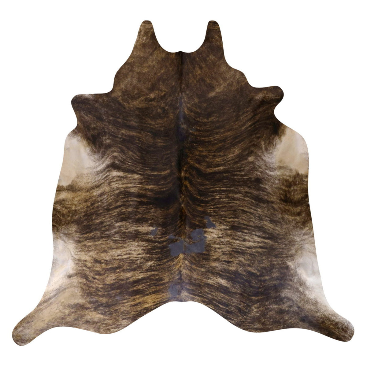 Natural Brazilian Cowhide Rug - Caramel, Espresso & Ivory