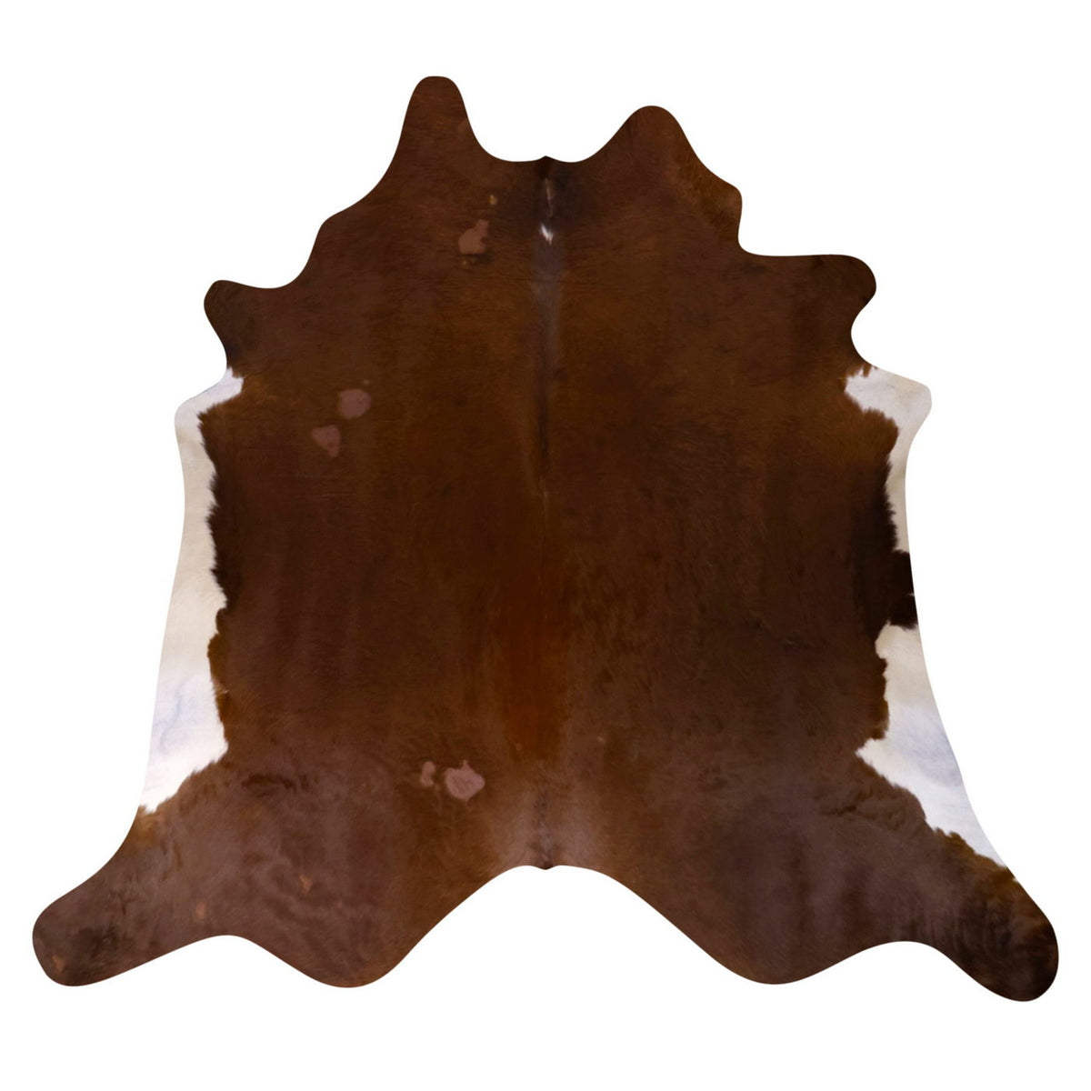 Natural Brazilian Cowhide Rug - Mocha & Ivory