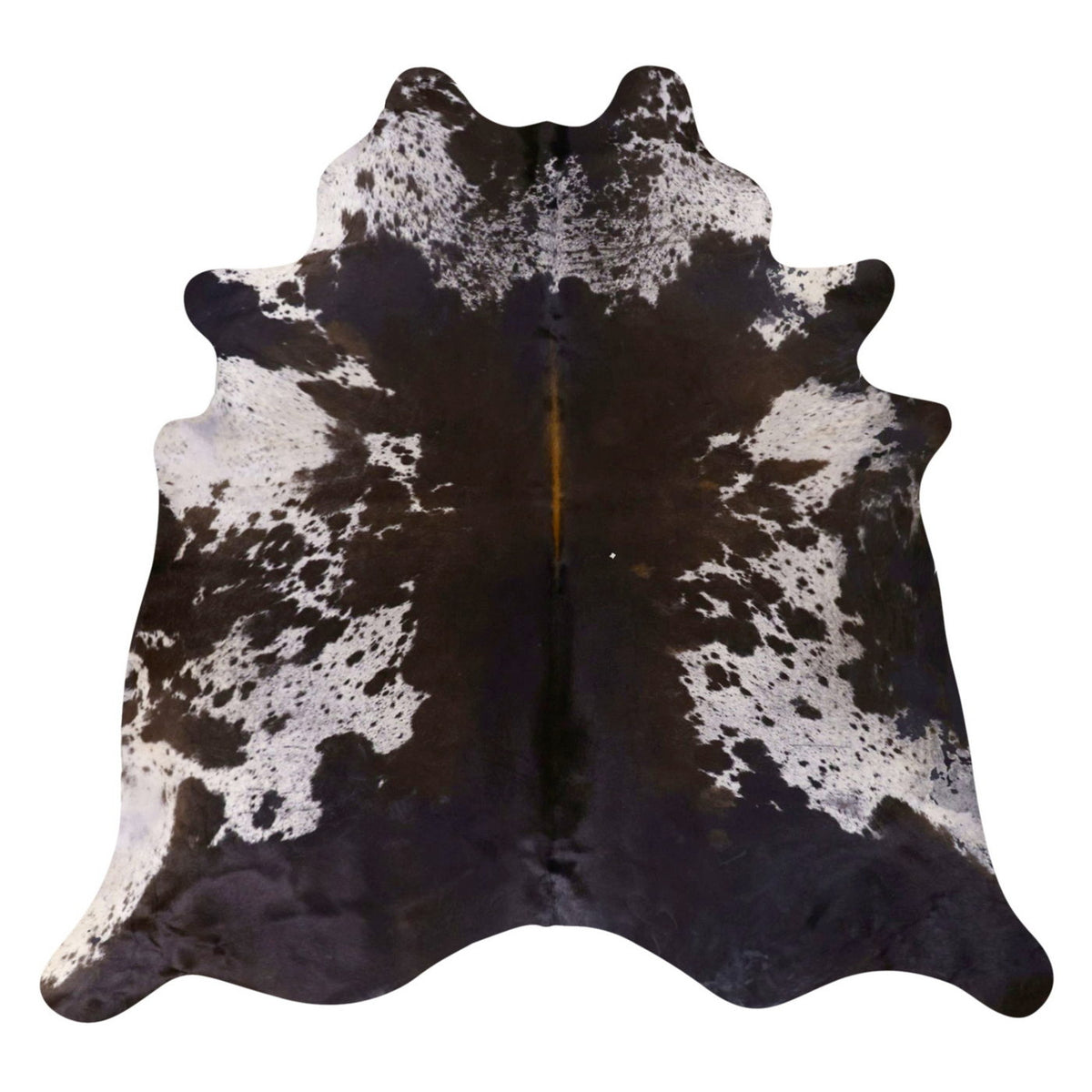 Natural Brazilian Cowhide Rug - Espresso & Ivory