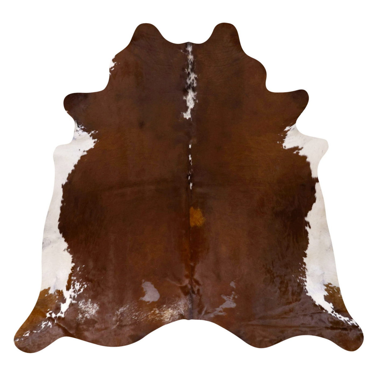 Natural Brazilian Cowhide Rug - Mocha & Ivory