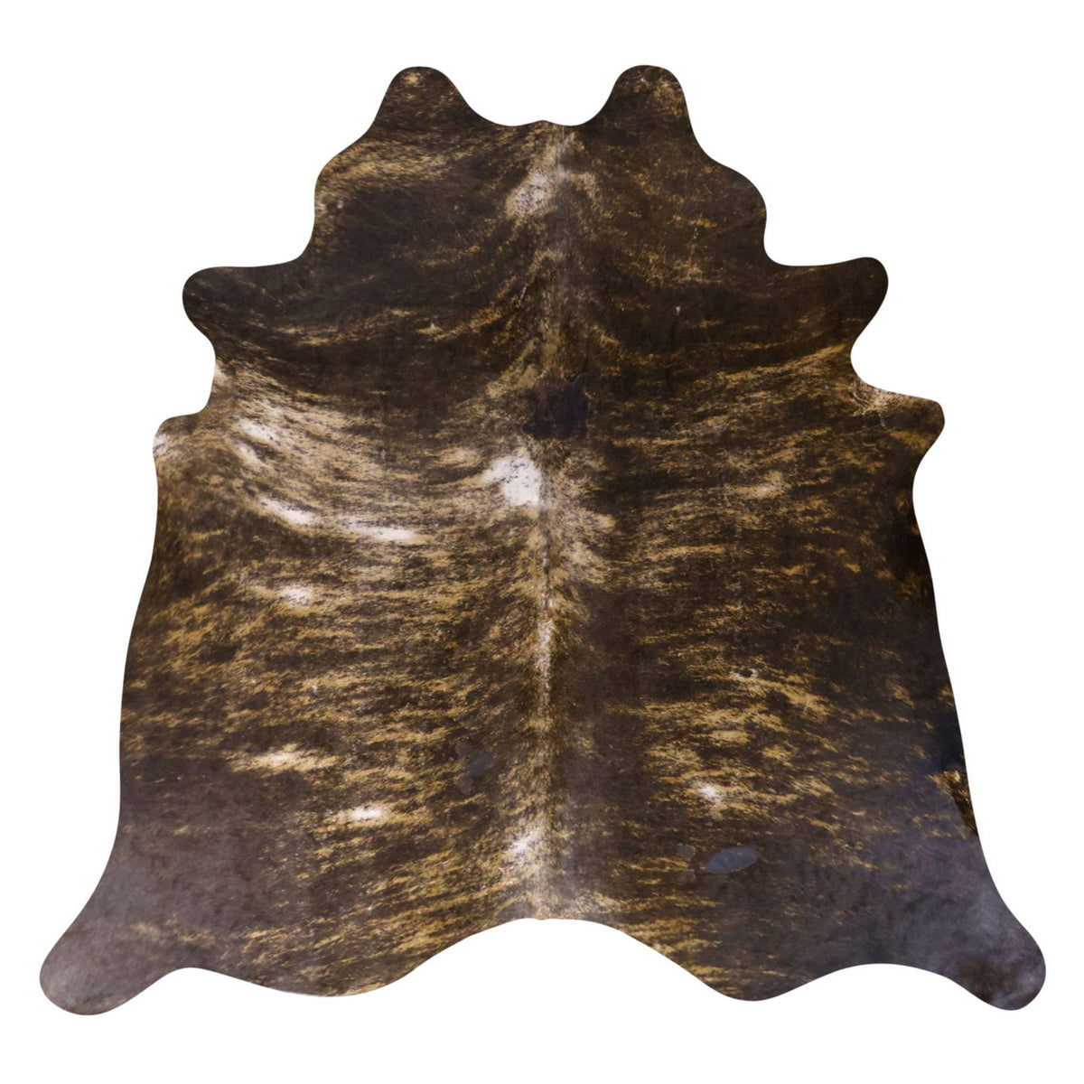 Natural Brazilian Cowhide Rug - Espresso, Caramel & Ivory