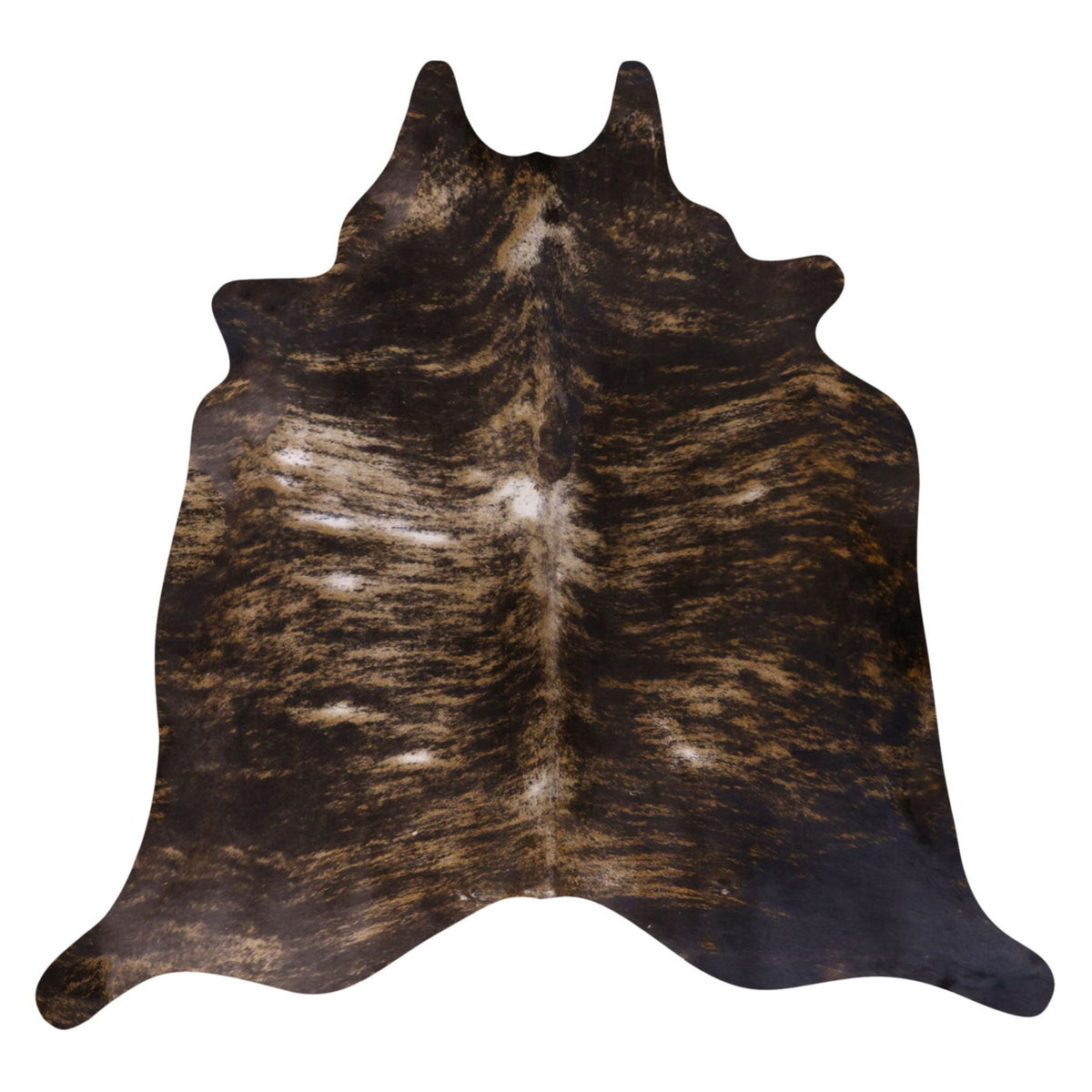 Natural Brazilian Cowhide Rug - Espresso, Caramel & Ivory