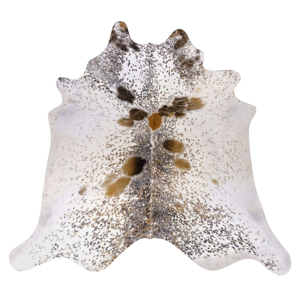Natural Brazilian Cowhide Rug - Ivory, Taupe & Caramel