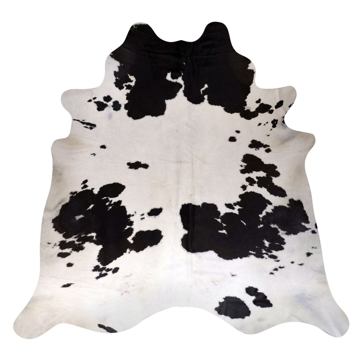 Natural Brazilian Cowhide Rug - Ivory & Espresso