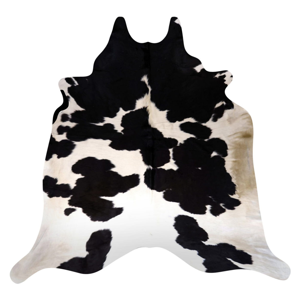 Natural Brazilian Cowhide Rug - Ivory & Espresso
