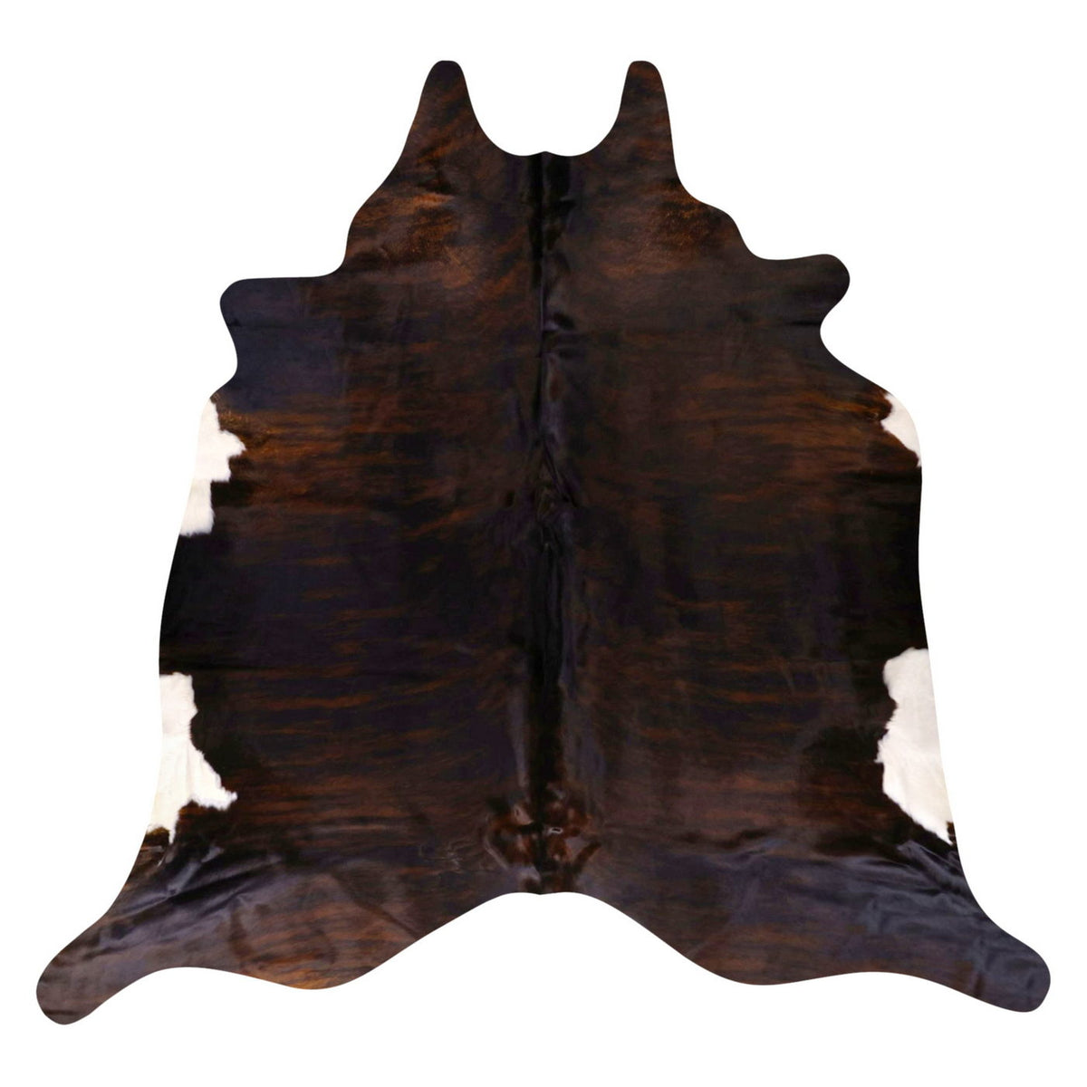 Natural Brazilian Cowhide Rug - Espresso, Mocha & Ivory