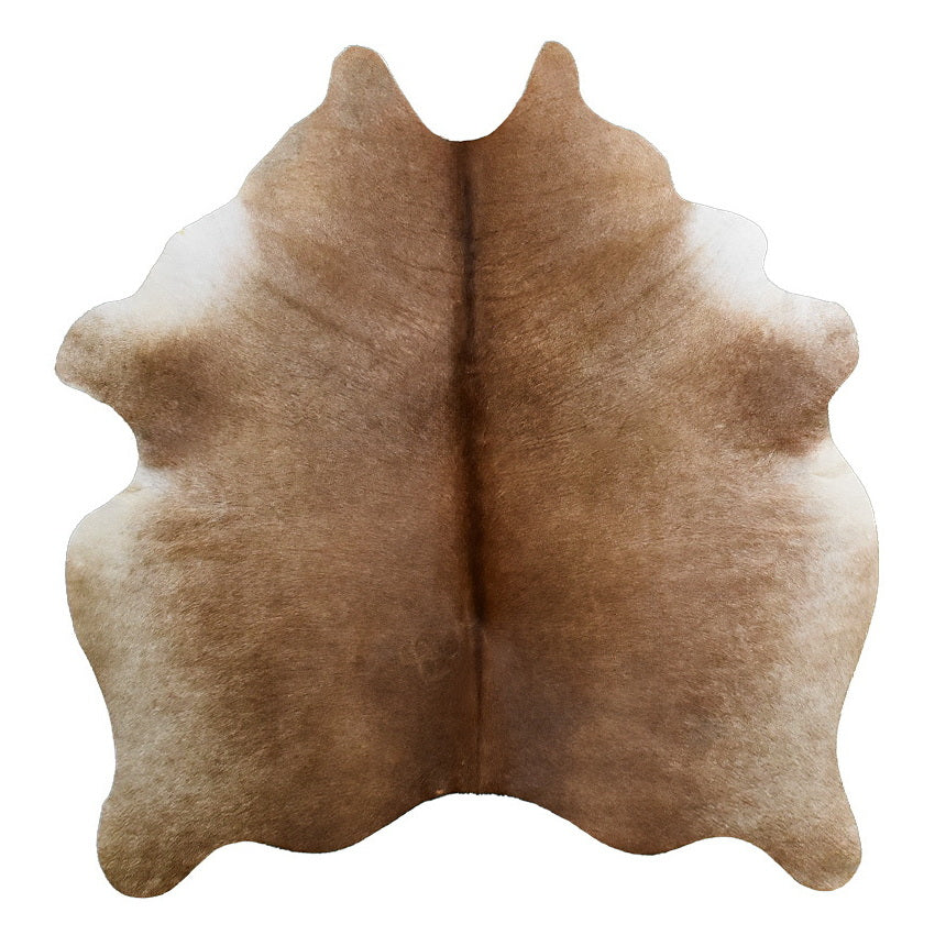 Natural Brazilian Cowhide Rug - Caramel & Ivory
