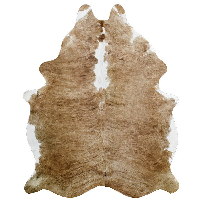 Natural Brazilian Cowhide Rug - Caramel, Mocha & Ivory