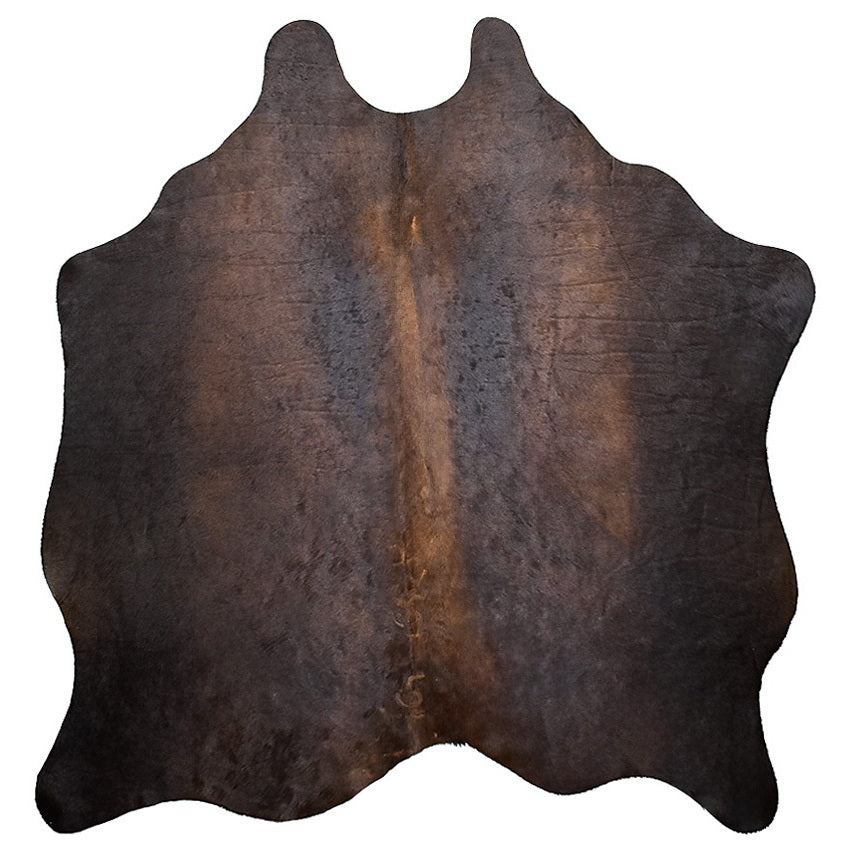 Natural Brazilian Cowhide Rug - Charcoal, Chocolate & Mocha