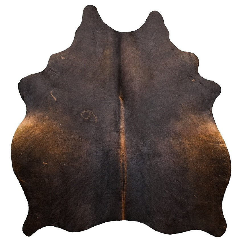 Natural Brazilian Cowhide Rug - Charcoal, Chocolate & Mocha