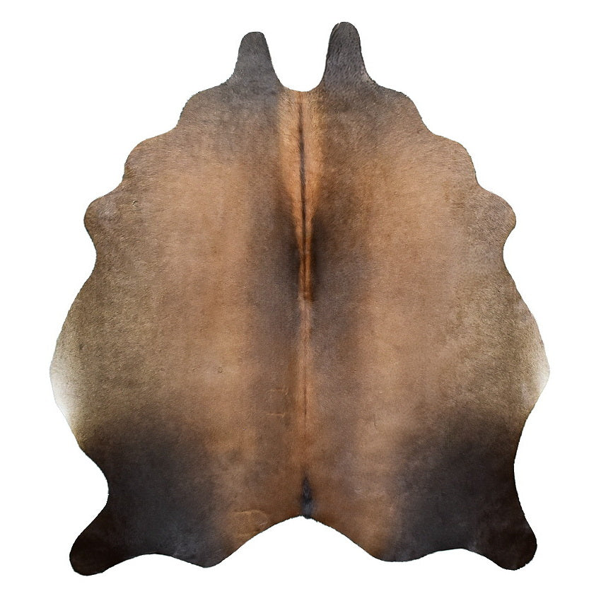 Natural Brazilian Cowhide Rug - Caramel, Mocha & Charcoal