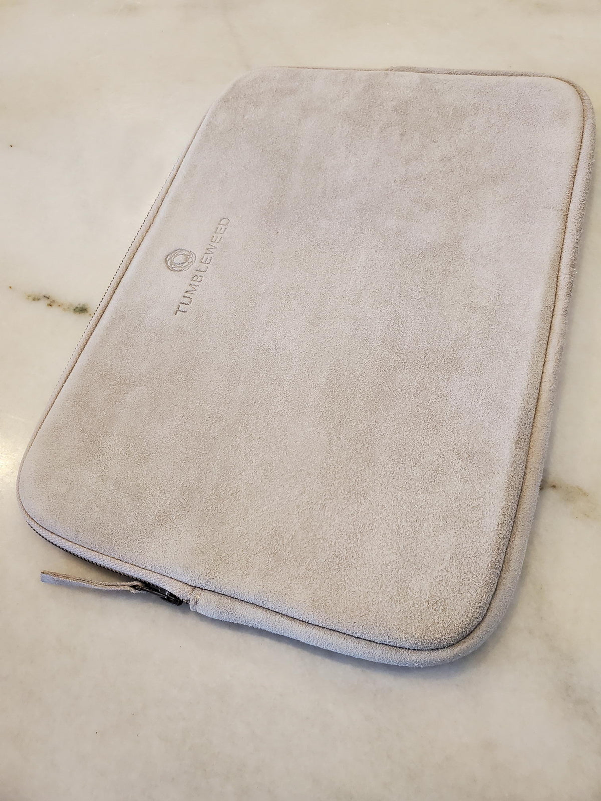 Natural Suede 13" Laptop Case / Beige