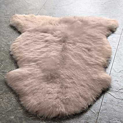 Natural Shape Sheepskin Camel 2'x3'