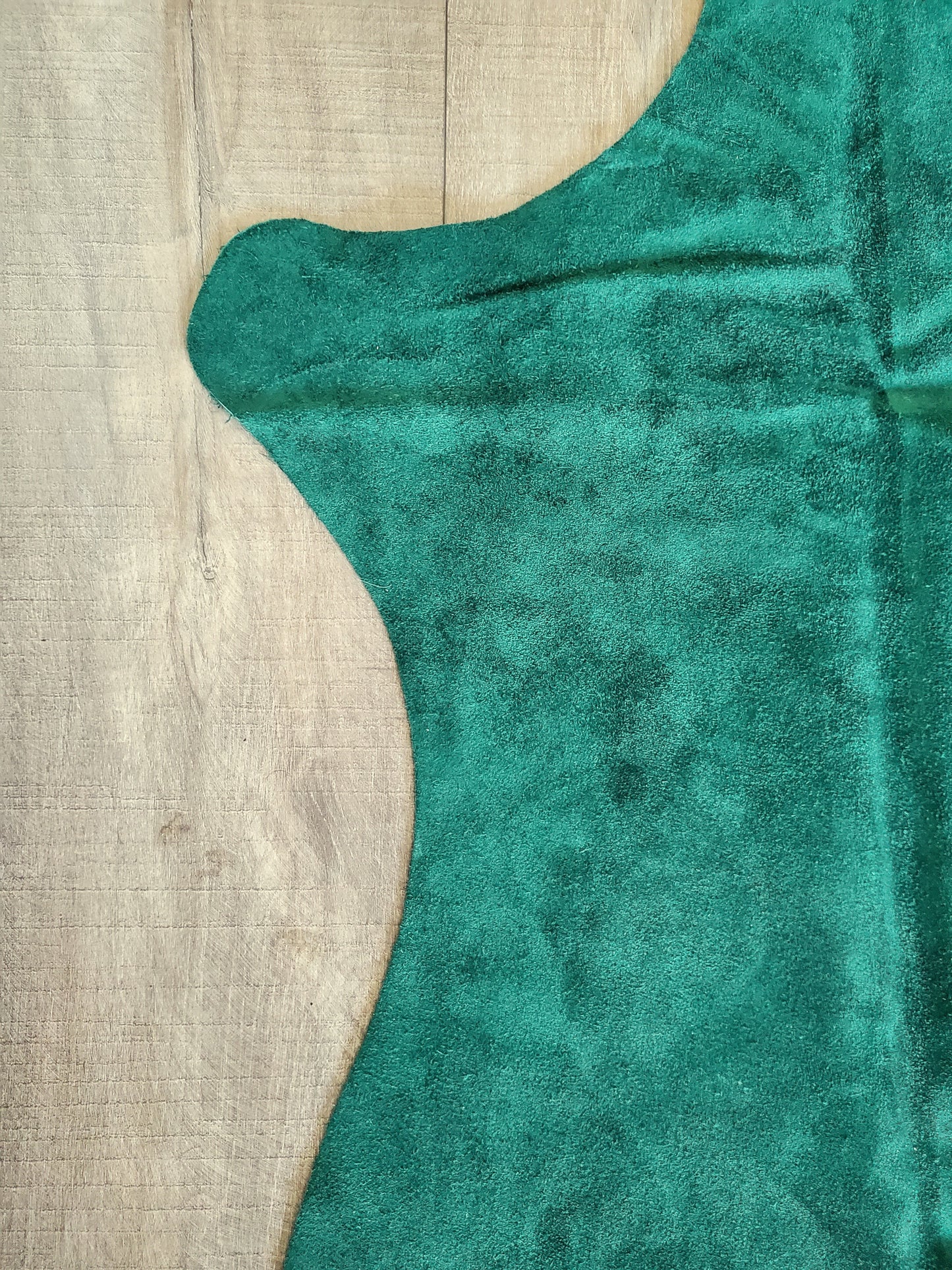Natural Suede Rug Dark Green