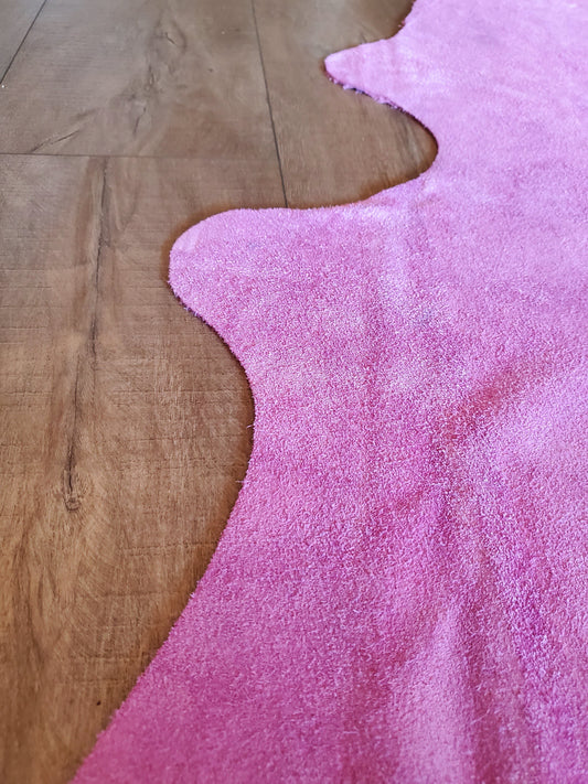 Natural Suede Rug Pink 5'x7'