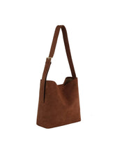 Load image into Gallery viewer, GM-0011 2 IN 1 SUEDE SHOULDER TOTE SET: Brown