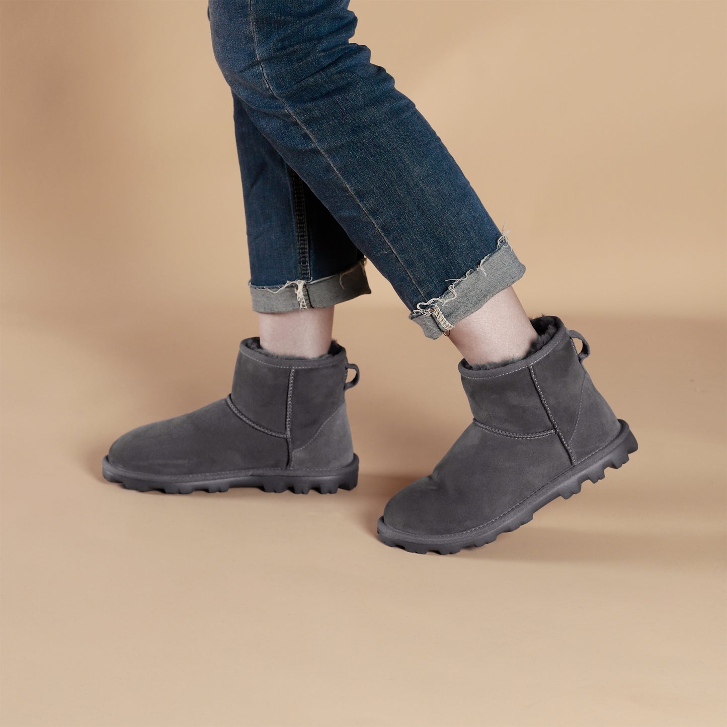 Tumbleweed Sheepskin Ankle Boots | Slate