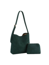 Load image into Gallery viewer, GM-0011 2 IN 1 SUEDE SHOULDER TOTE SET: Brown