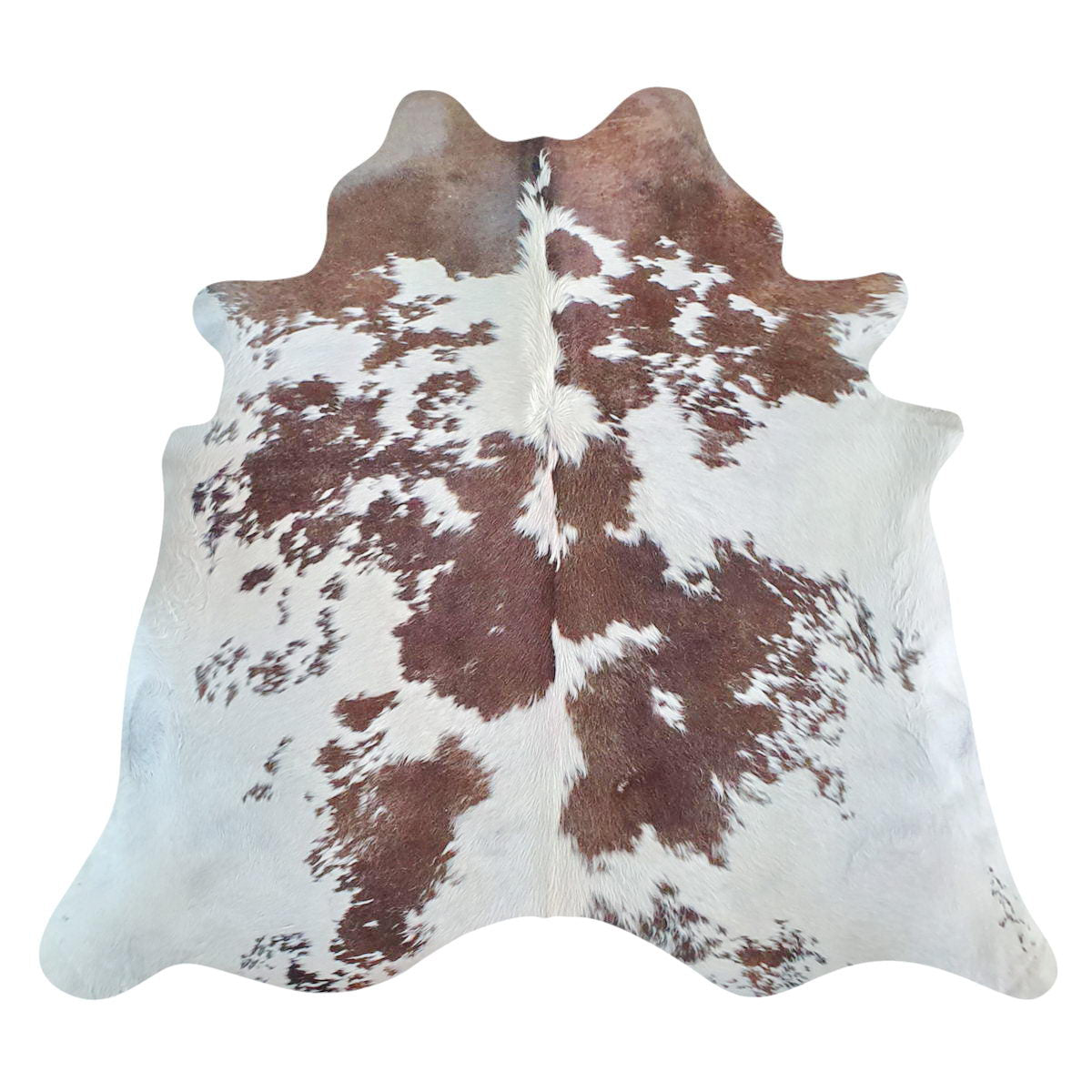 Natural Brazilian Cowhide Rug -  Ivory & Espresso