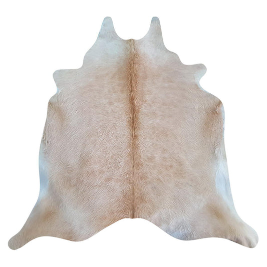 Natural Brazilian Cowhide Rug -  Beige & Caramel