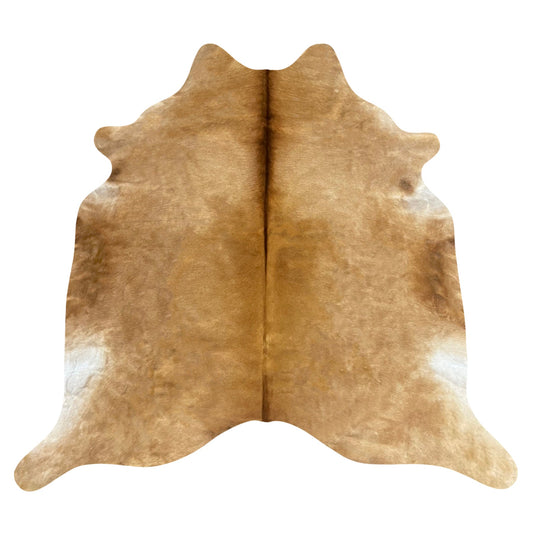 Natural Brazilian Cowhide Rug -  Caramel & Ivory