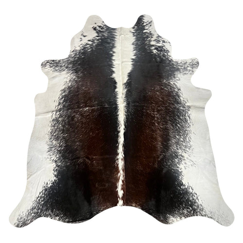 Natural Brazilian Cowhide Rug -  Espresso & Ivory