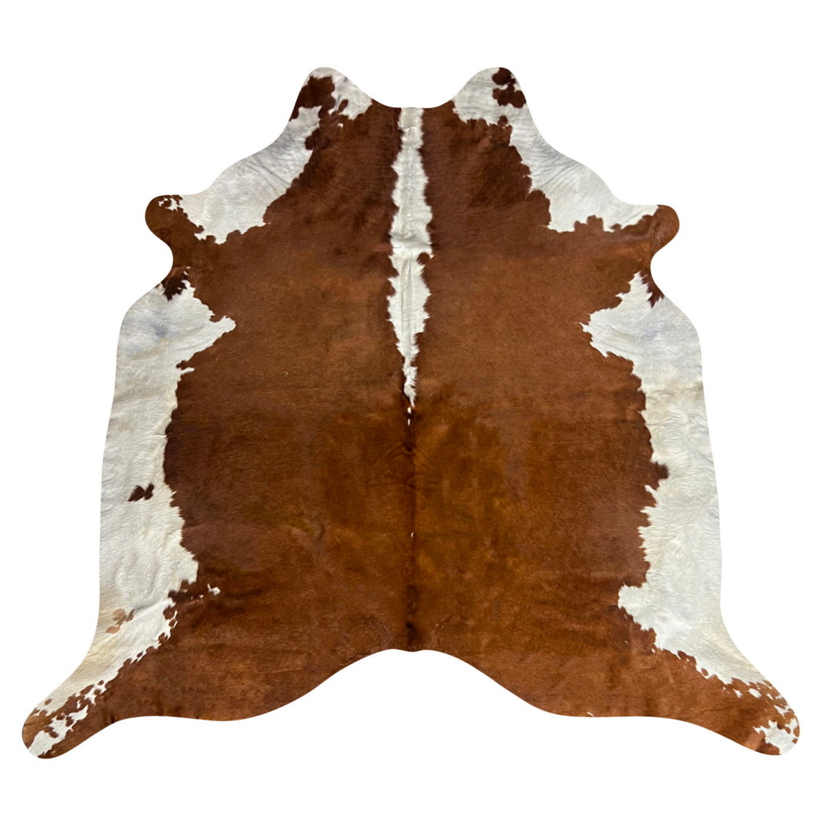 Natural Brazilian Cowhide Rug -  Mocha & Ivory