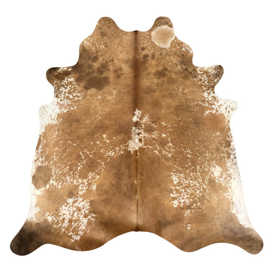 Natural Brazilian Cowhide Rug -  Mocha & Ivory