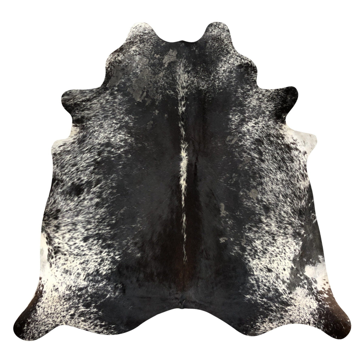 Natural Brazilian Cowhide Rug -  Espresso & Ivory