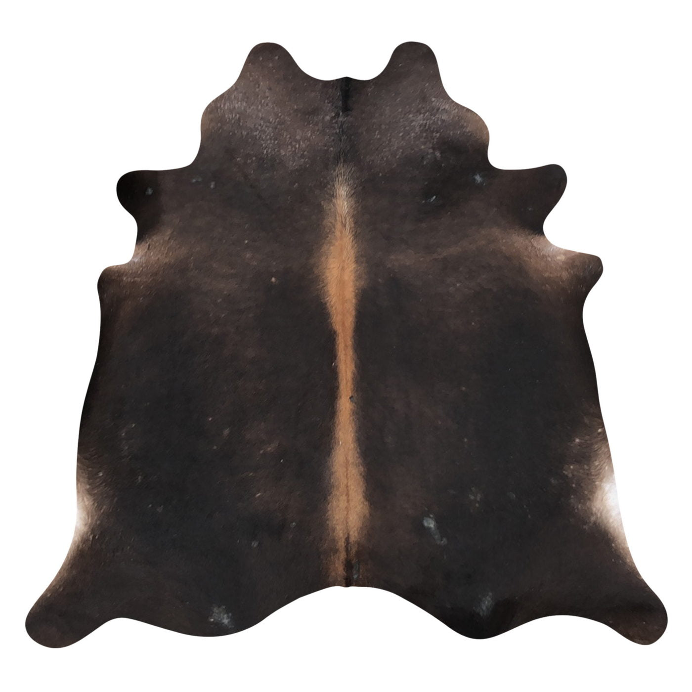 Natural Brazilian Cowhide Rug -  Espresso, Caramel & Ivory