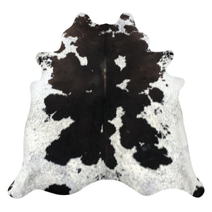 Natural Brazilian Cowhide Rug -  Espresso, Taupe & Ivory