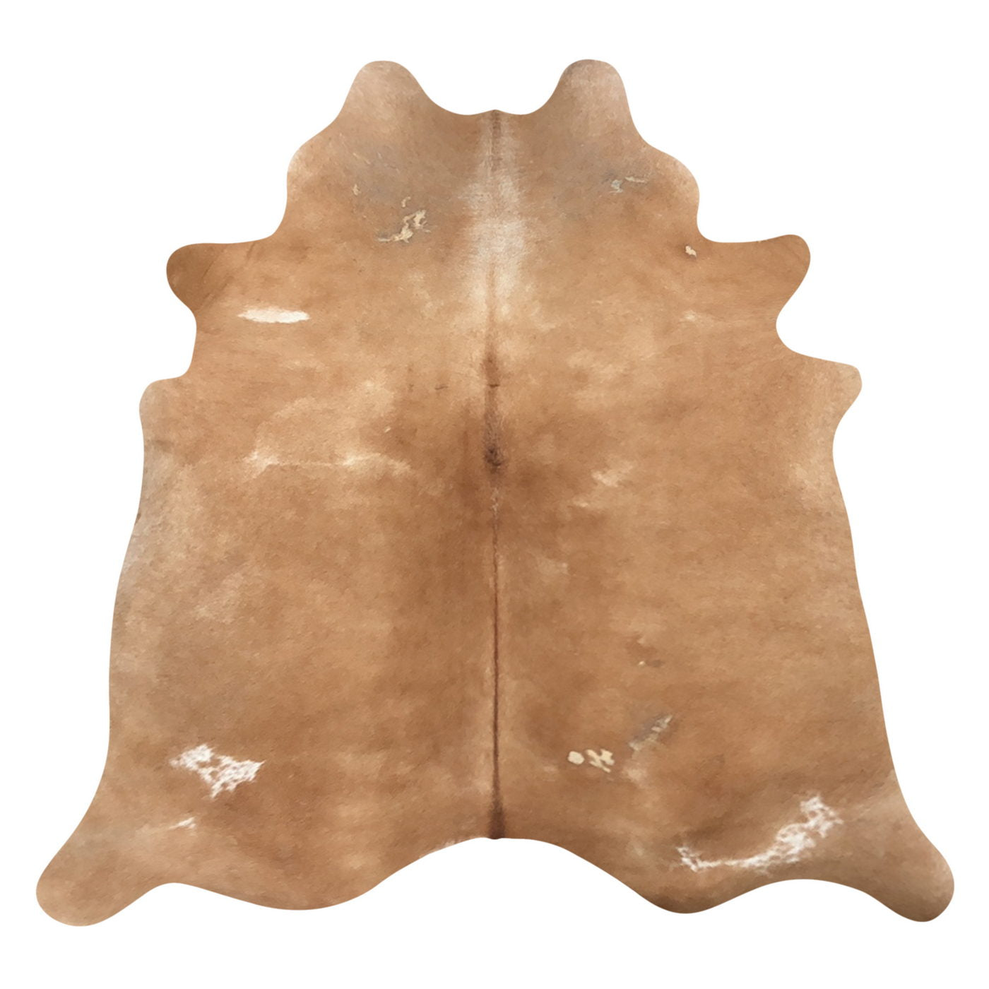 Natural Brazilian Cowhide Rug -  Caramel & Ivory