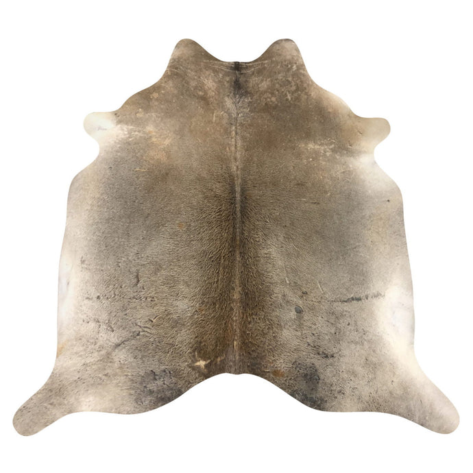 Natural Brazilian Cowhide Rug -  Taupe, Caramel & Ivory