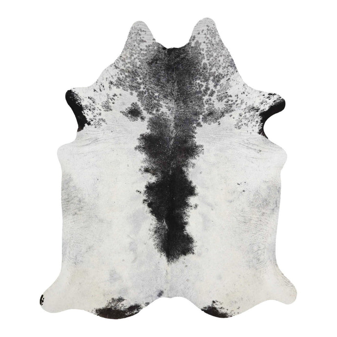 Natural Brazilian Cowhide Rug -  Ivory & Espresso