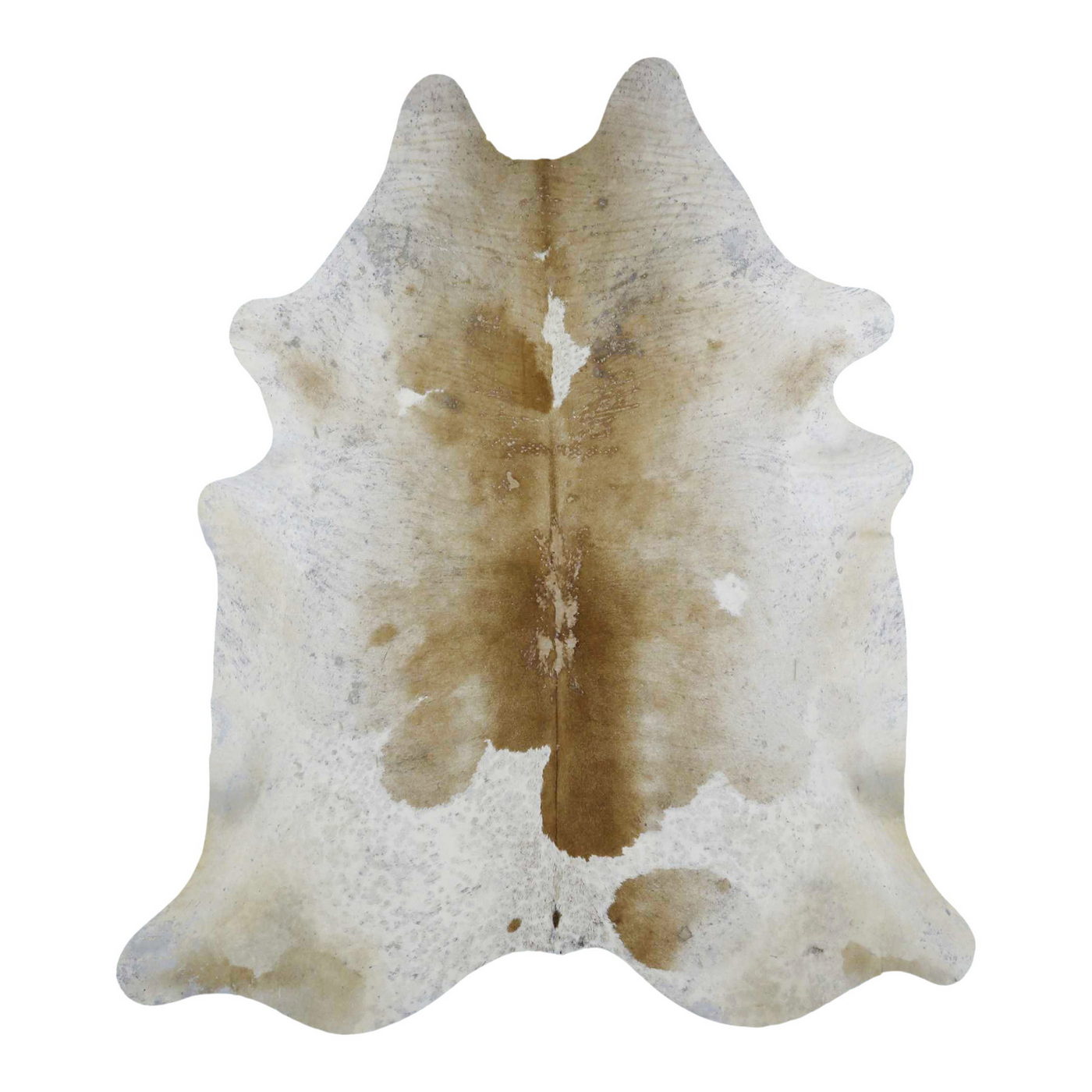 Natural Brazilian Cowhide Rug -  Caramel & Ivory