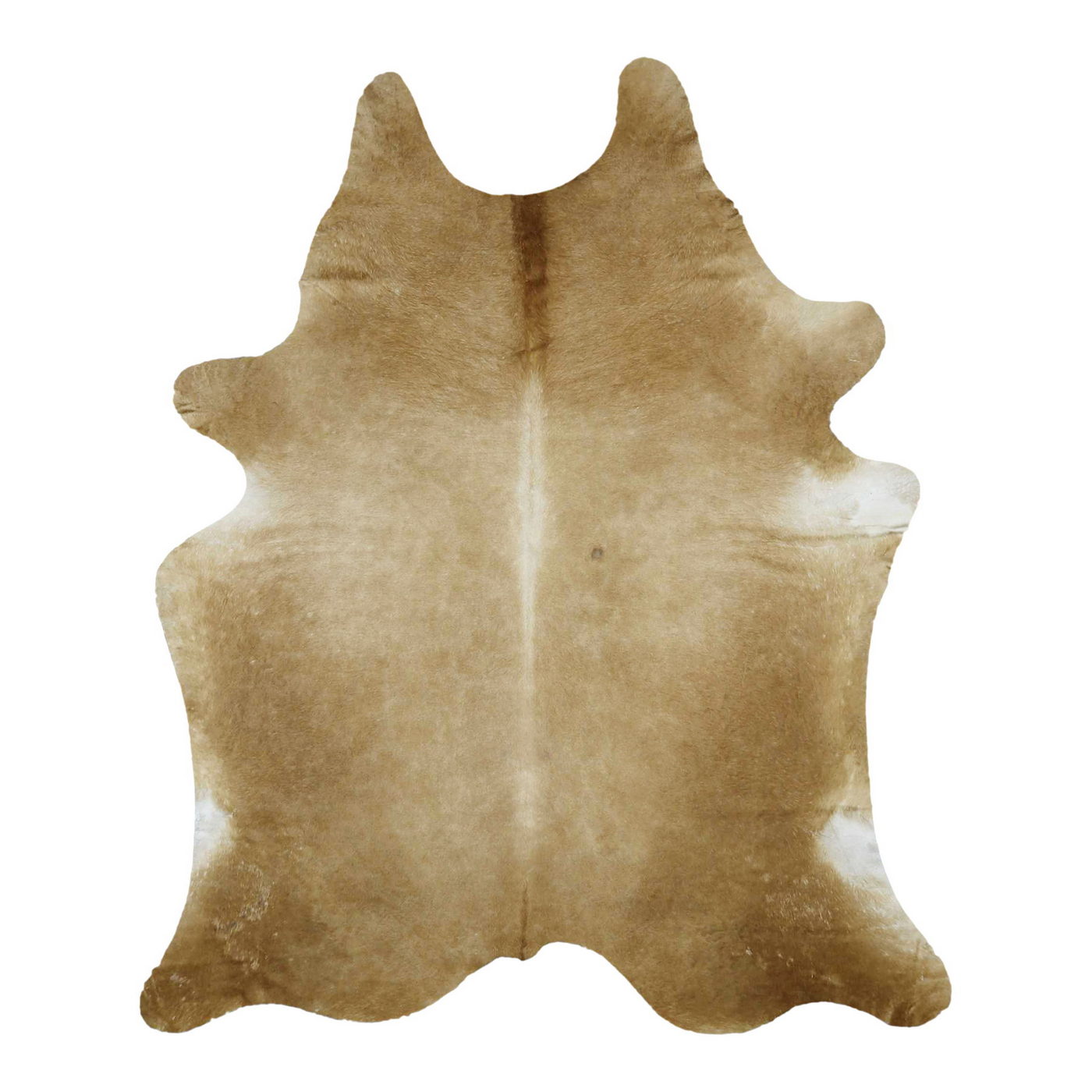 Natural Brazilian Cowhide Rug -  Caramel & Ivory