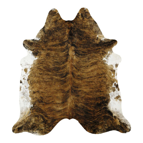 Natural Brazilian Cowhide Rug -  Caramel, Espresso & Ivory