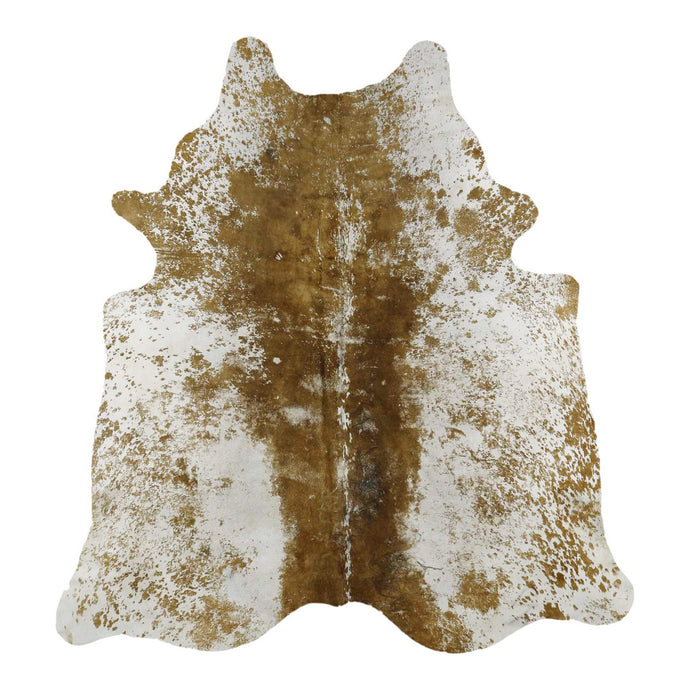 Natural Brazilian Cowhide Rug -  Caramel & Ivory