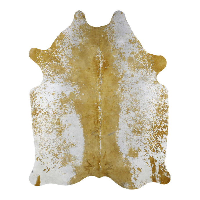 Natural Brazilian Cowhide Rug -  Caramel & Ivory