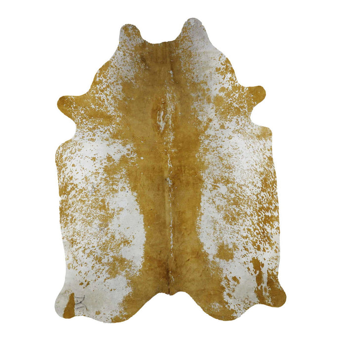 Natural Brazilian Cowhide Rug -  Caramel & Ivory