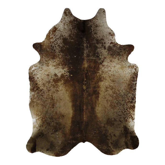 Natural Brazilian Cowhide Rug -  Chocolate, Caramel & Ivory