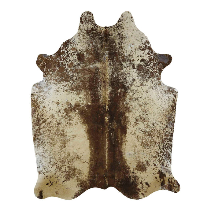 Natural Brazilian Cowhide Rug -  Chocolate, Beige & Ivory