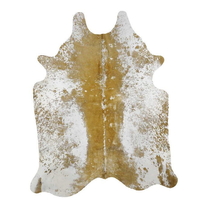 Natural Brazilian Cowhide Rug -  Caramel & Ivory